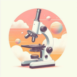 compound microscope cover art