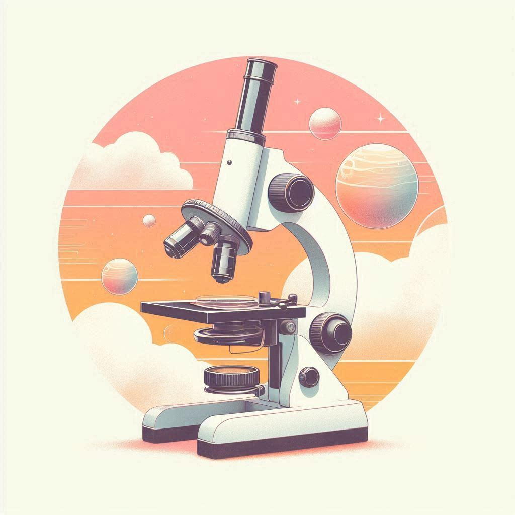 compound microscope cover art